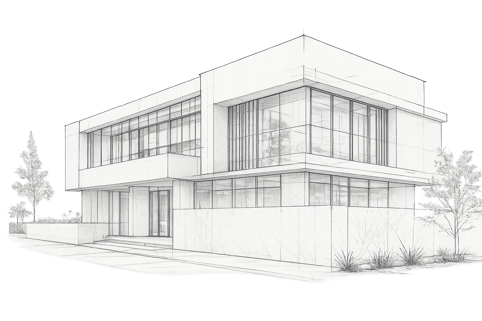 Architectural building sketch